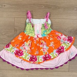 SweetHoney Multicolor Floral Kids Dress